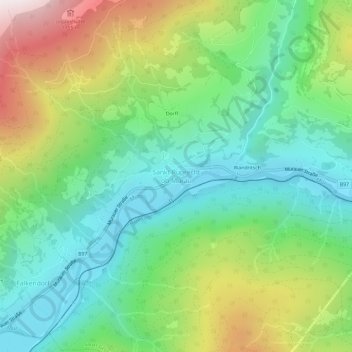 Sankt Ruprecht ob Murau topographic map, elevation, terrain