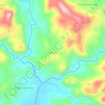 Bignay topographic map, elevation, terrain