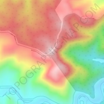 Mount Buggery topographic map, elevation, terrain