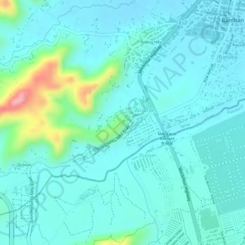 Lourdes Grotto topographic map, elevation, terrain