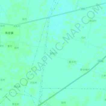 李庄村 topographic map, elevation, terrain