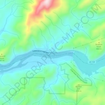 Tallassee topographic map, elevation, terrain