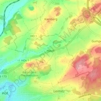 Haidt topographic map, elevation, terrain