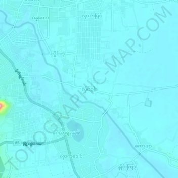 Hlaing War topographic map, elevation, terrain