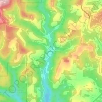 Walltown topographic map, elevation, terrain