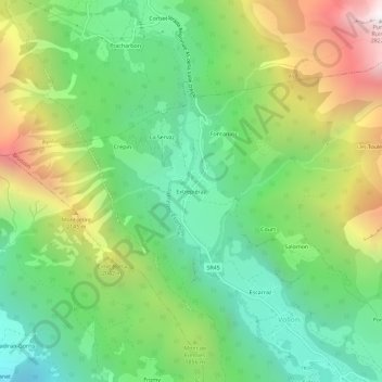 Extrepiéraz topographic map, elevation, terrain