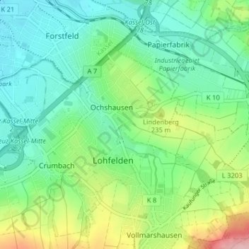 Am Hammelsberg topographic map, elevation, terrain