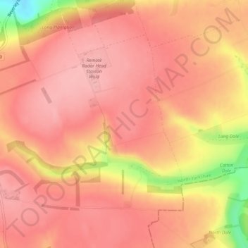 Staxton Wold topographic map, elevation, terrain