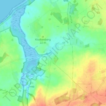 Harkensee topographic map, elevation, terrain
