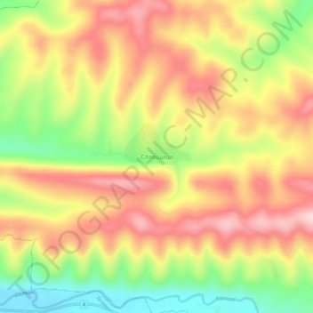Slavshtitsa topographic map, elevation, terrain