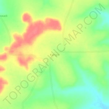 Kangiti topographic map, elevation, terrain