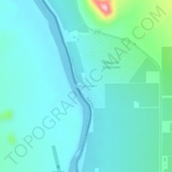 Aussenkehr topographic map, elevation, terrain