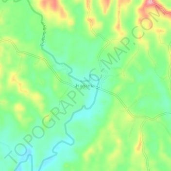Hagama topographic map, elevation, terrain