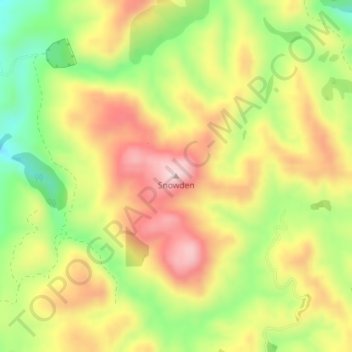 Snowden topographic map, elevation, terrain