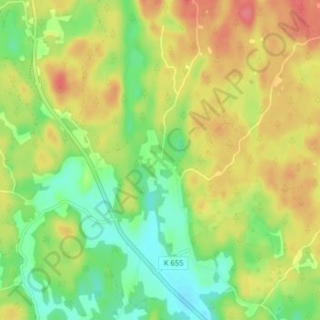 Fröjdadal topographic map, elevation, terrain