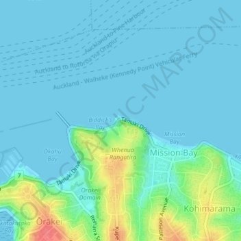 Bastion Point topographic map, elevation, terrain