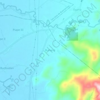Buhang topographic map, elevation, terrain
