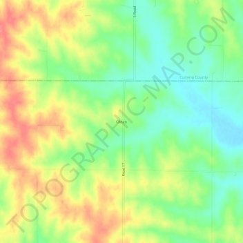 Olean topographic map, elevation, terrain