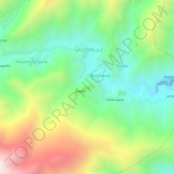 Anag topographic map, elevation, terrain