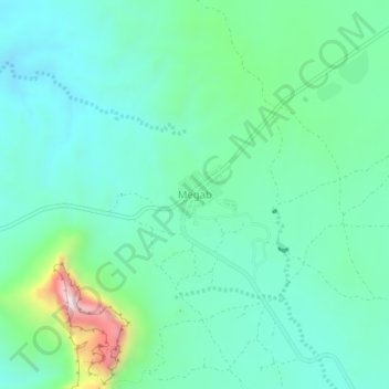 Megab topographic map, elevation, terrain
