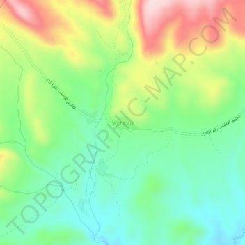 Achlouj topographic map, elevation, terrain