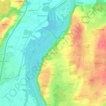 Edenberg topographic map, elevation, terrain