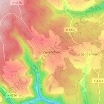 Zwerenberg topographic map, elevation, terrain