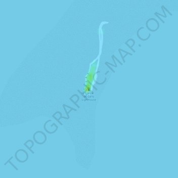 Cresta de Gallo Lighthouse topographic map, elevation, terrain