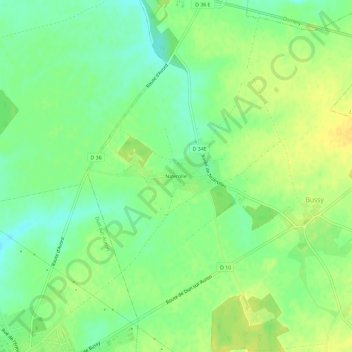 Nizerolle topographic map, elevation, terrain