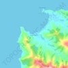 Port Jackson topographic map, elevation, terrain