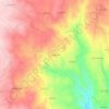 Ferrugende topographic map, elevation, terrain