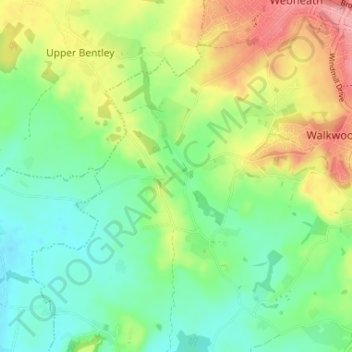 Elcocks Brook topographic map, elevation, terrain