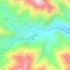 Cacara topographic map, elevation, terrain