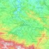 Jelenia Góra topographic map, elevation, terrain