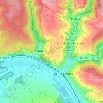 Kaltenhof topographic map, elevation, terrain
