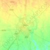 Meerut topographic map, elevation, terrain