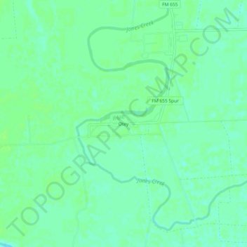 Otey topographic map, elevation, terrain