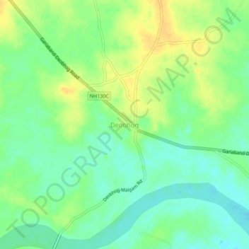 Deobhog topographic map, elevation, terrain