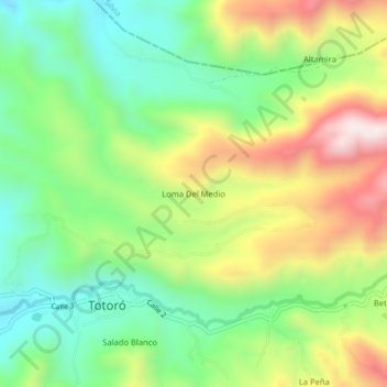 Loma Del Medio topographic map, elevation, terrain