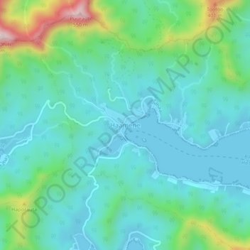 Haamene topographic map, elevation, terrain