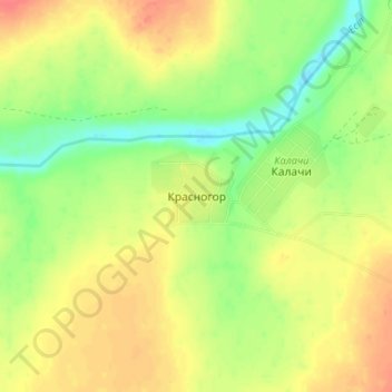 Красногорский topographic map, elevation, terrain