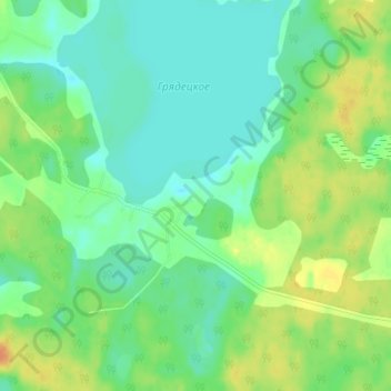 Грядцы topographic map, elevation, terrain