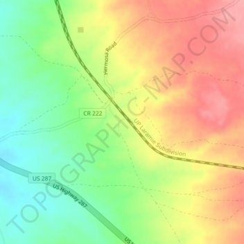 Hermosa topographic map, elevation, terrain