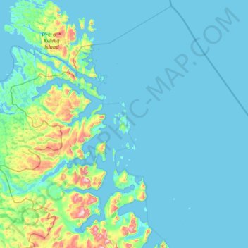 Home Island topographic map, elevation, terrain