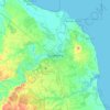 Bundaberg topographic map, elevation, terrain