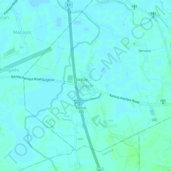 Guiteb topographic map, elevation, terrain