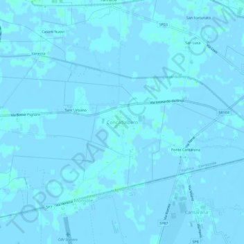 Concadalbero topographic map, elevation, terrain