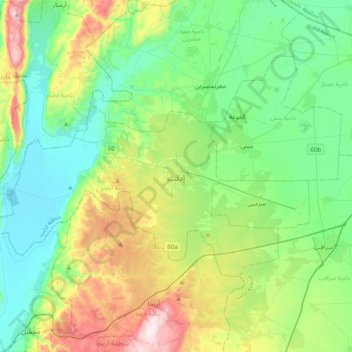 Idlib topographic map, elevation, terrain