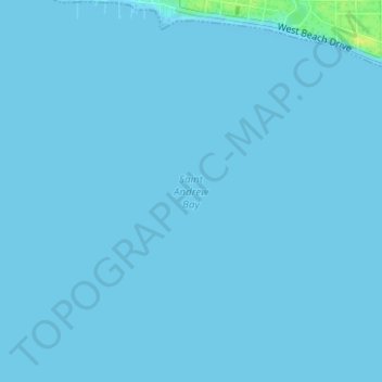 Saint Andrew Bay topographic map, elevation, terrain