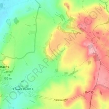 Winderton topographic map, elevation, terrain